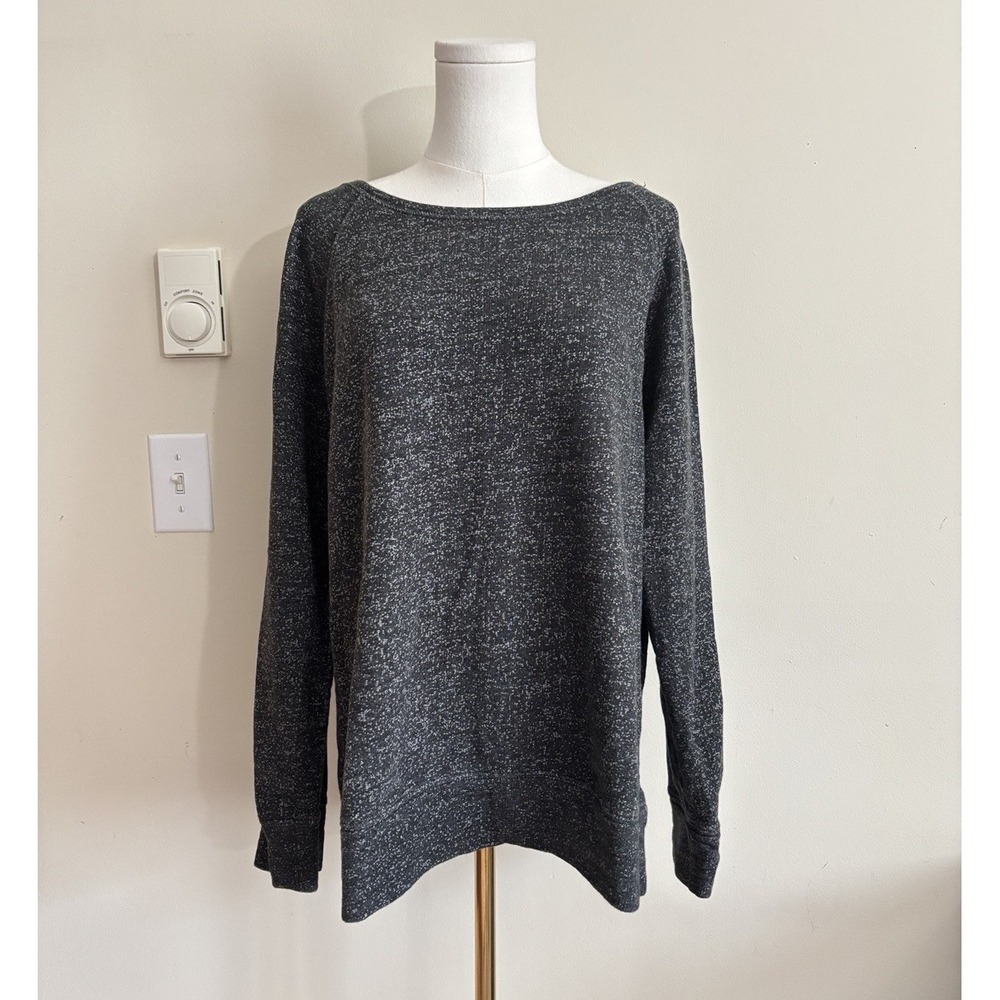 Pact Organic Cotton Sweatshirt Womens Large Charcoal Gray Athleisure Casual